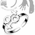 Кольцо, Латунь с родиевым покрытием, артикул R-A042