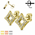 Серьги, Сталь, артикул SE3046-GD